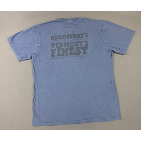 Vintage Y2K Ben & Jerrys Vermont's Finest Ice Cream Cow Logo Promo Food Snack T - Picture 2 of 7